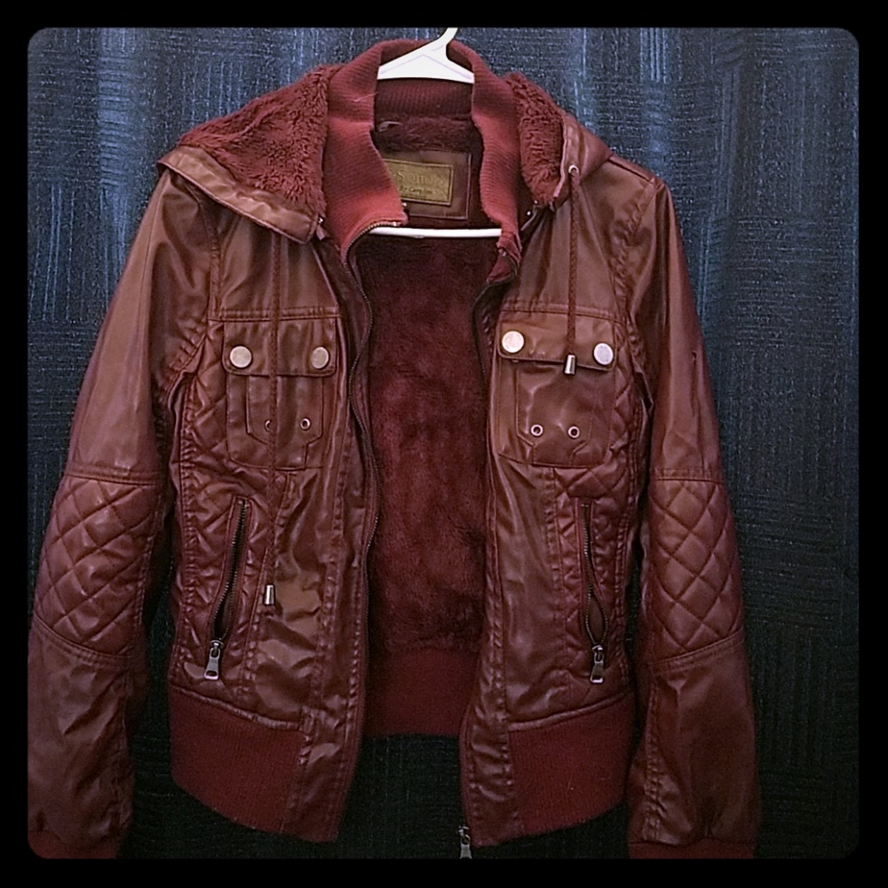 Faux leather jacket